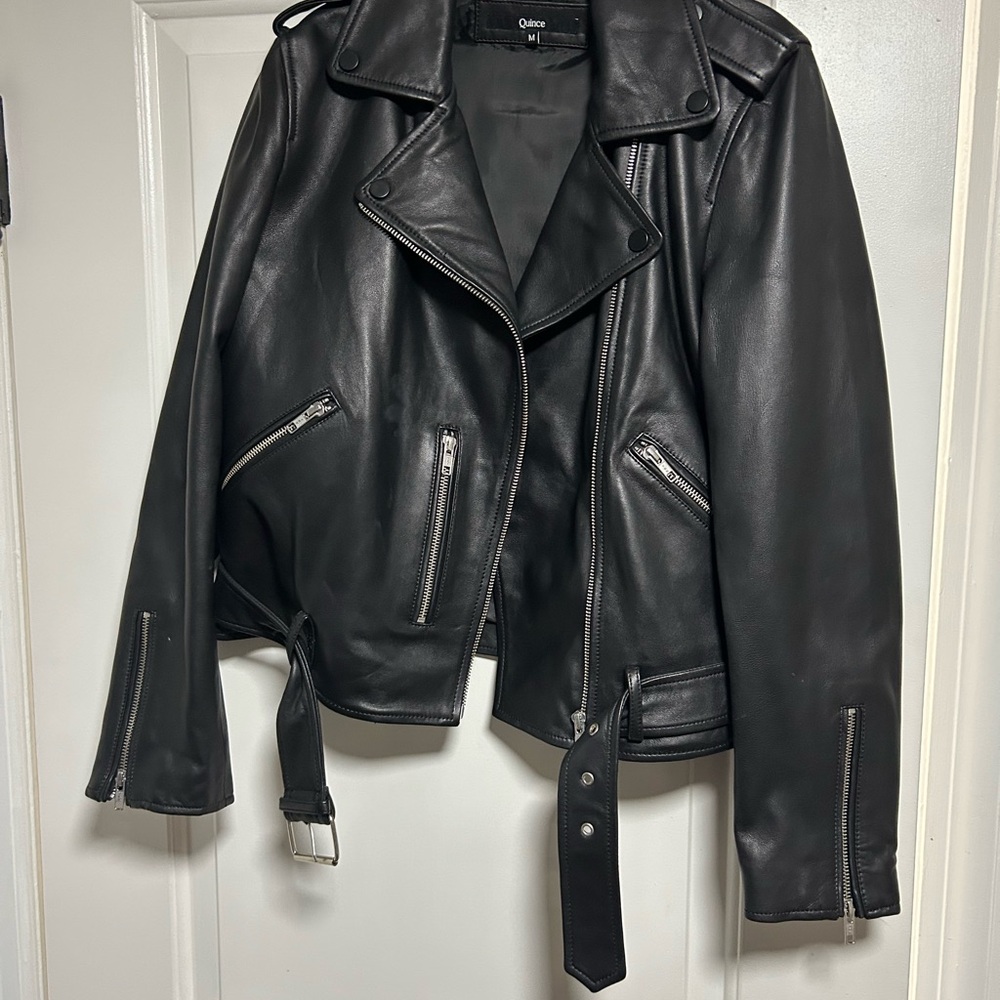 Quince Leather Motorcycle Jacket NWOT